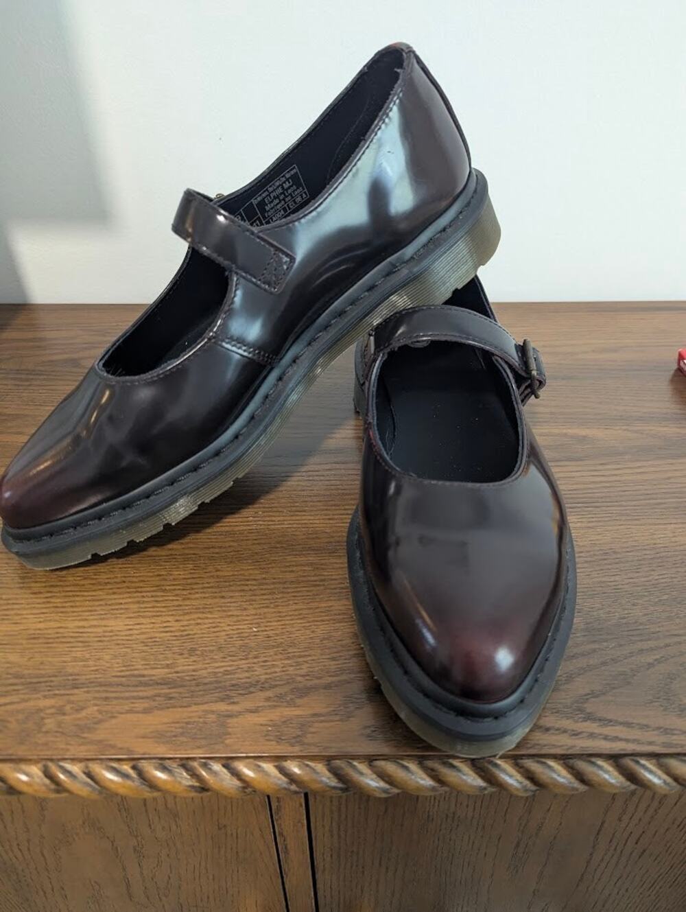 Dr. Martens Women's Elphie Mary Jane Cherry Red Size 11